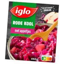 Iglo rode kool met appeltjes